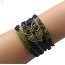 2018 pas cher antique bronze cuivre infini ancre hibou bracelet